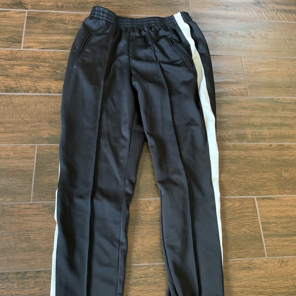 Target black with white stripe pants size xs